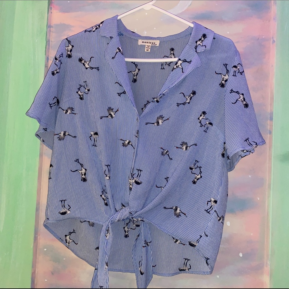 Monteau flowy button up